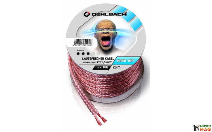 OEHLBACH Speaker Wire SP-25/2000 2x2,50mm clear spool, 20 м.