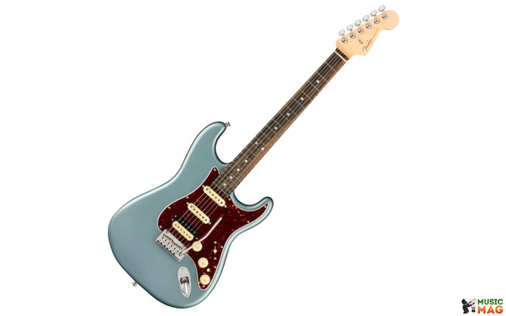 FENDER AMERICAN ELITE STRATOCASTER HSS SHAWBUCKER SATIN ICE BLUE METALLIC