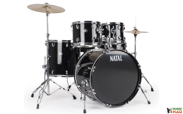 NATAL DRUMS DNA ROCK DRUM KIT BLACK HARDWARE PACK