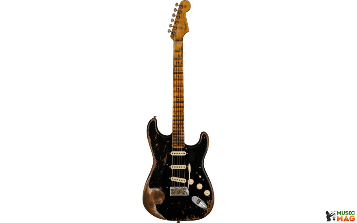 FENDER CUSTOM SHOP POBLANO STRATOCASTER SUPER HEAVY RELIC AGED BLACK