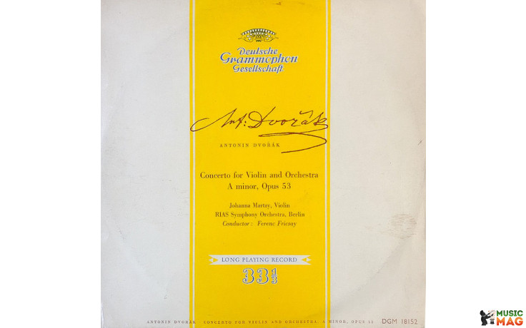 Anton Dvorak - Concert for Violin and Orchestra (Deutsche Grammophon 18152, 180 gram vinyl) Germany, New & Original Sealed Clearaudio Vinyl