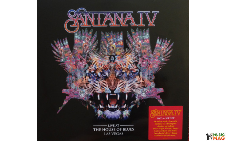 CARLOS SANTANA - SANTANA IV - LIVE AT THE HOUSE OF BLUES LAS VEGAS 3 LP + DVD 2016 (ERDVLP099) GAT, EAGLE/EU MINT (5034504909991)