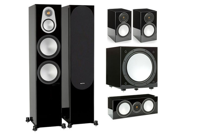 Monitor Audio Silver 500 /100/centre150/W12 Black High Gloss
