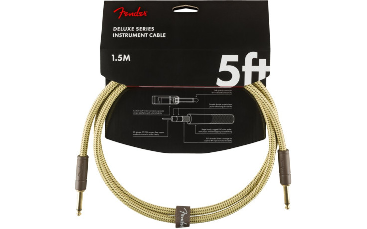 FENDER CABLE DELUXE SERIES 5' TWEED