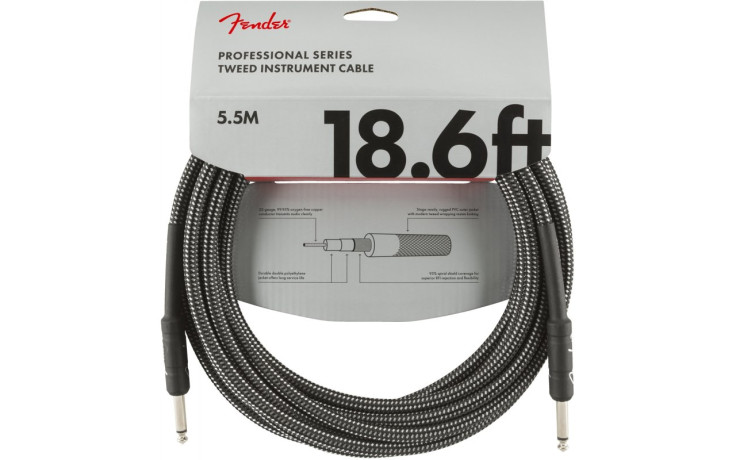 FENDER CABLE PROFESSIONAL SERIES 18.6' GREY TWEED