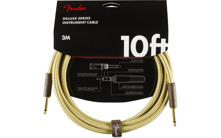 FENDER CABLE DELUXE SERIES 10' TWEED