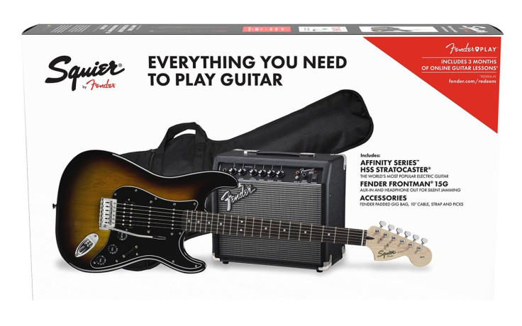 SQUIER by FENDER AFFINITY SERIES STRAT HSS PACK LR BS GIG BAG 15G