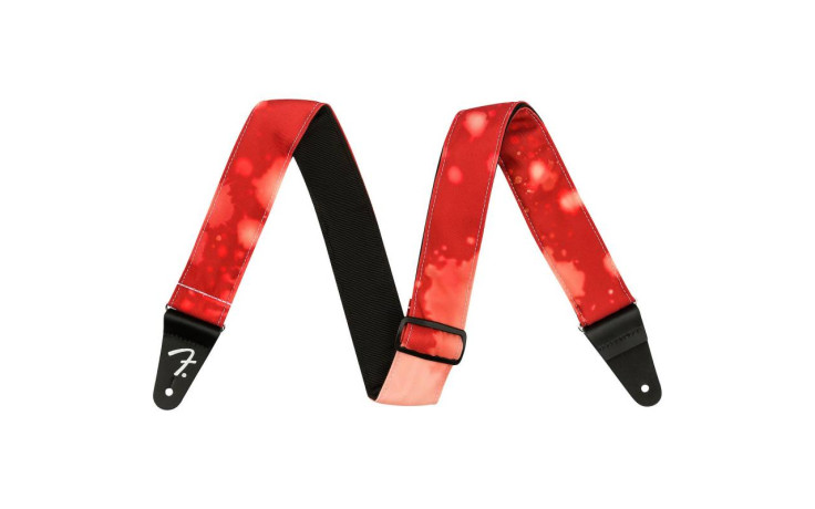 FENDER STRAP TIE DYE ACID WASH RED