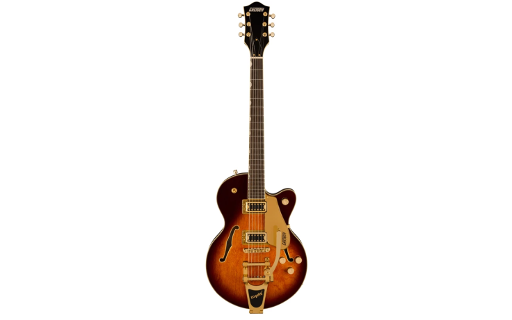 GRETSCH G5655TG ELECTROMATIC CENTER BLOCK JR. SINGLE-CUT WITH BIGSBY AND GOLD HARDWARE BARREL BURST