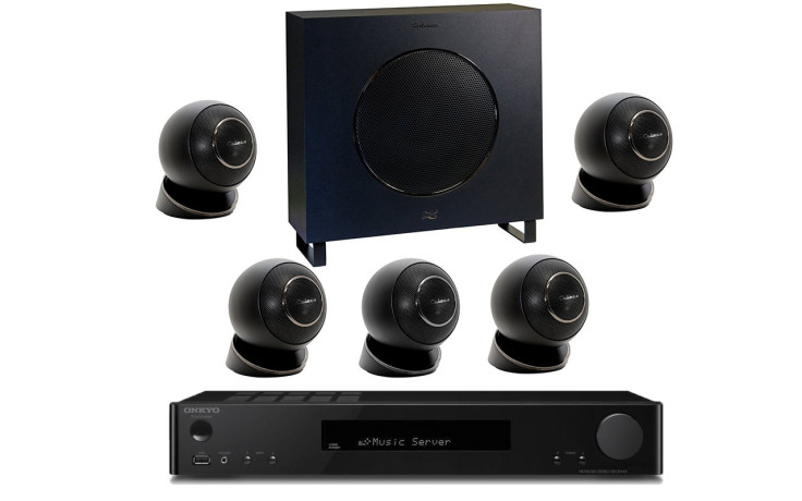 Onkyo TX-L50 Black + set 5.1 Cabasse Eole 4 5.1 System WS Glossy Black