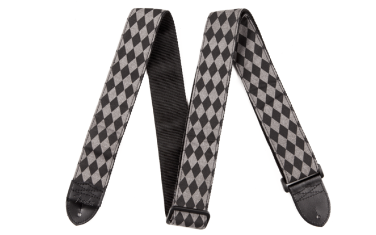 Fender 2' NYLON DIAMOND STRAP BLACK/GREY