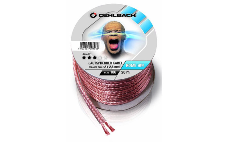 OEHLBACH Speaker Wire SP-25/2000 2x2,50mm clear spool, 20 м.