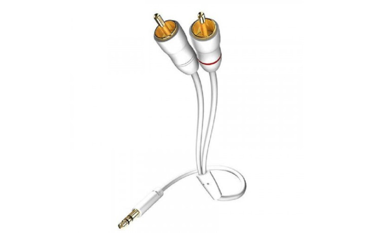 Inakustik Star 3,5mm Mini Jack > 2 x RCA white 0,5m