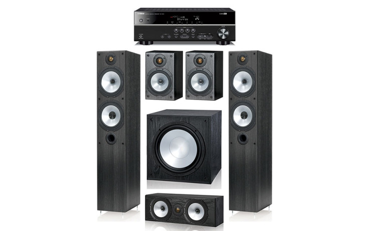 Monitor Audio MR4 и ресивер Yamaha RX-V483