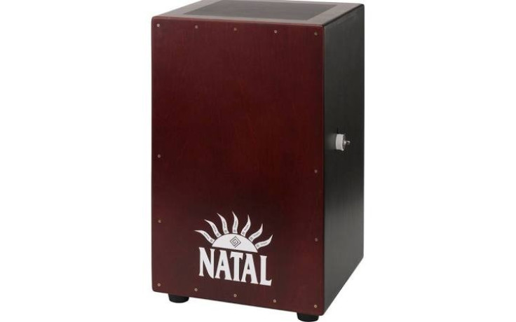 NATAL DRUMS CJAN-L-SW-BR CAJON LARGE BLACK WITH DARK RED PANEL