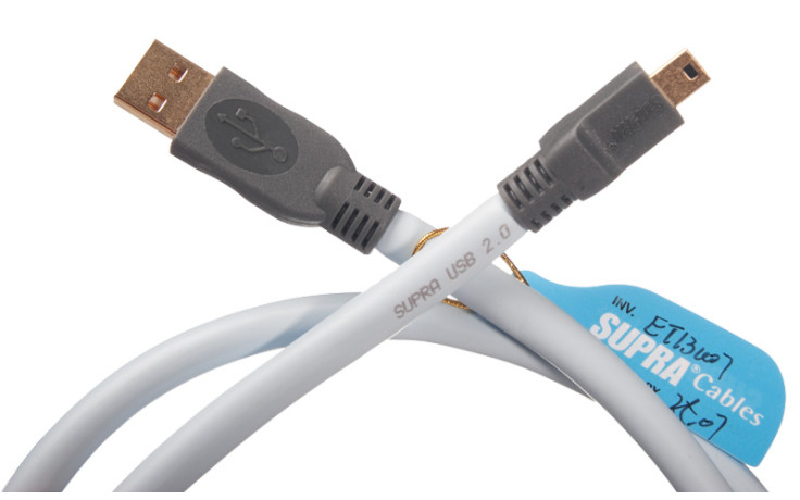 Supra USB 2.0 A-MINI B BLUE 1M