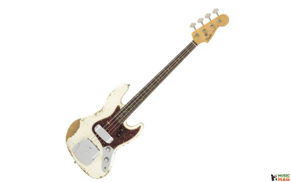 FENDER CUSTOM SHOP 1961 JAZZ BASS HEAVY RELIC OLYMPIC WHITE