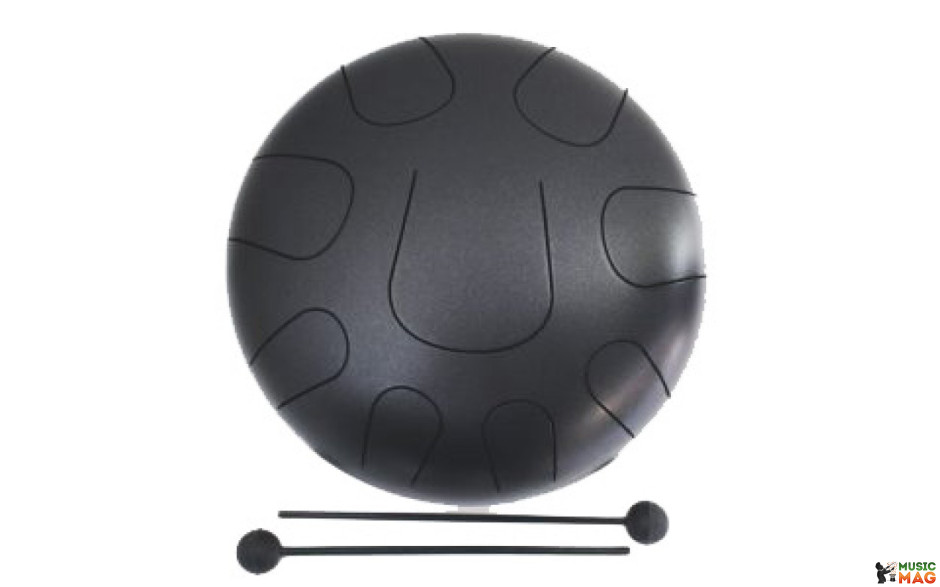 PALM PERCUSSION METAL TONGUE DRUM 9 LEAFS BLACK DOFF