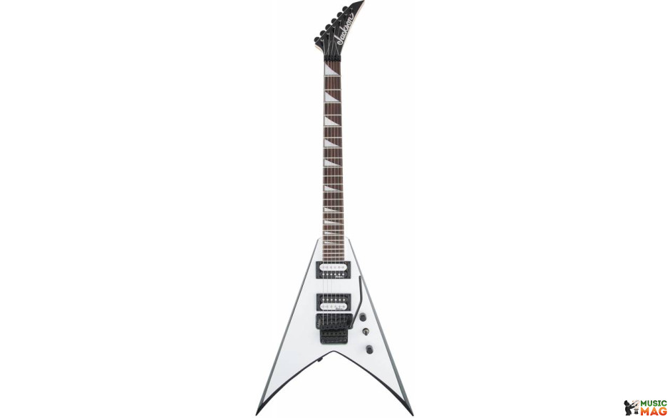 JACKSON JS32 AH KING V WHITE WITH BLACK BEVELS