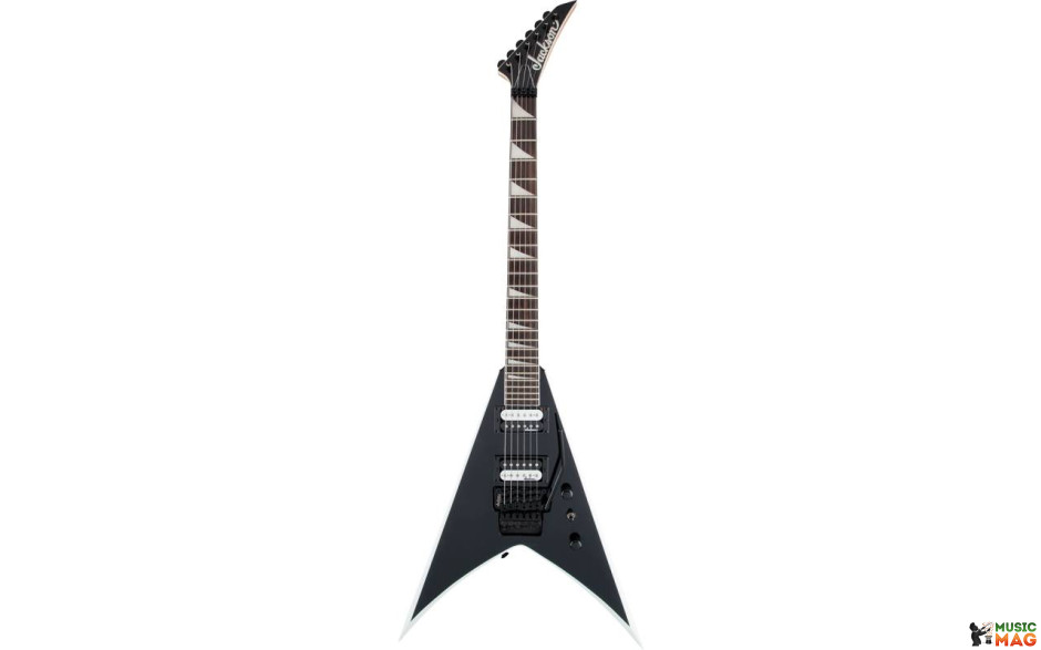 JACKSON JS32 AH KING V BLACK WITH WHITE BEVELS