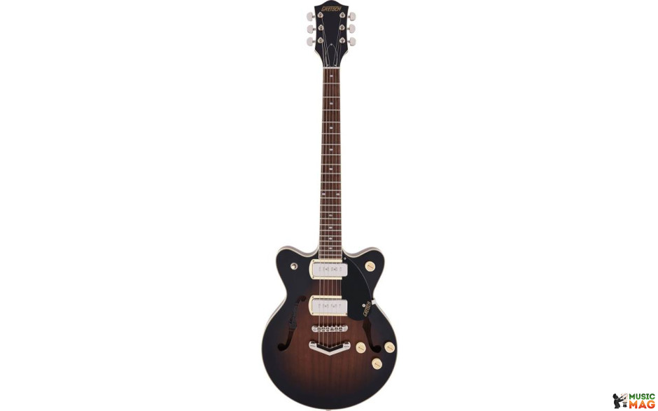 GRETSCH G2655-P90 STREAMLINER CENTER BLOCK JR. DOUBLE-CUT P90 WITH V-STOPTAIL BROWNSTONE
