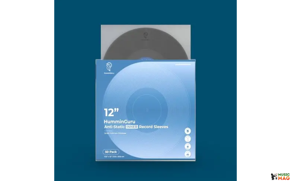 HumminGuru 12" Anti-Static Inner Sleeves 50 Pack (HG08-4)