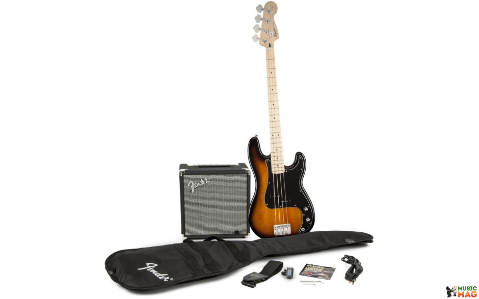 SQUIER by FENDER PJ BASS PACK BROWN SUNBURST