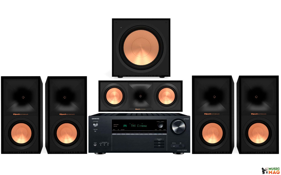 Onkyo TX-NR6100 + Klipsch R-50M + R-50M + R-50C + R-121SW