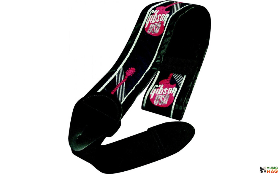 GIBSON ASGG-700 WOVEN STYLE 3' STRAP W/GIBSON LOGO - RED