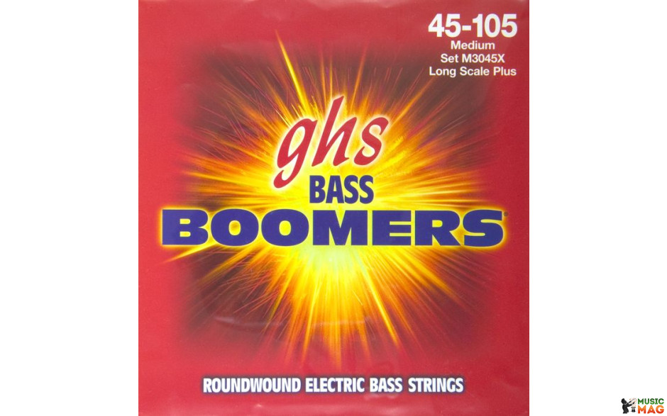 GHS STRINGS M3045X BASS BOOMERS LONG+MEDIUM