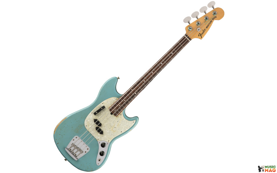 FENDER JMJ MUSTANG BASS RW FADED DAPHNE BLUE