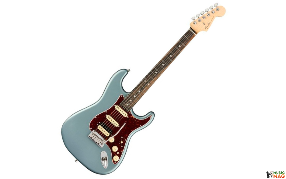 FENDER AMERICAN ELITE STRATOCASTER HSS SHAWBUCKER SATIN ICE BLUE METALLIC