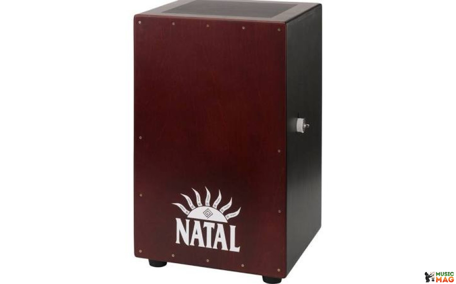 NATAL DRUMS CJAN-L-SW-BR CAJON LARGE BLACK WITH DARK RED PANEL