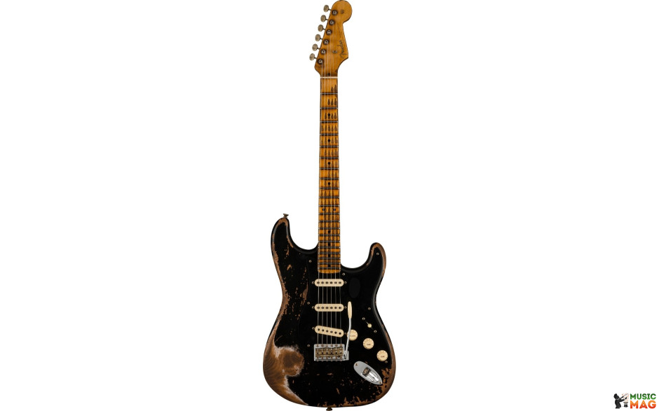 FENDER CUSTOM SHOP POBLANO STRATOCASTER SUPER HEAVY RELIC AGED BLACK