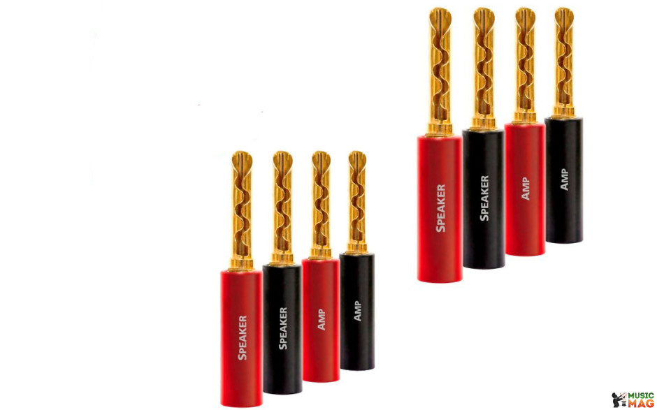 AUDIOQUEST spc SureGrip100 Banana Gold set of 8