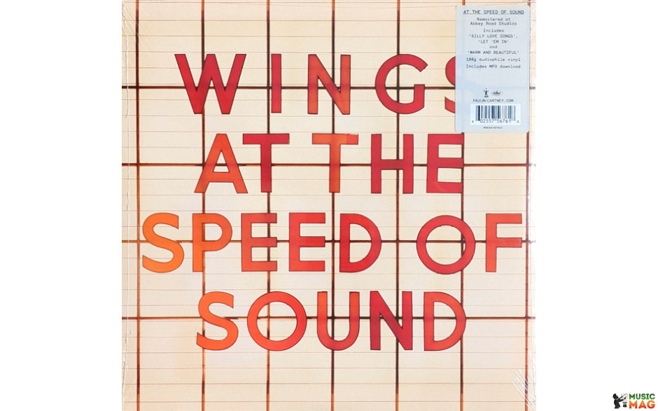 WINGS - WINGS AT THE SPEED OF SOUND 1976/2017 (0602557567618, 180 gm.) CAPITOL RECORDS/EU MINT (0602557567618)