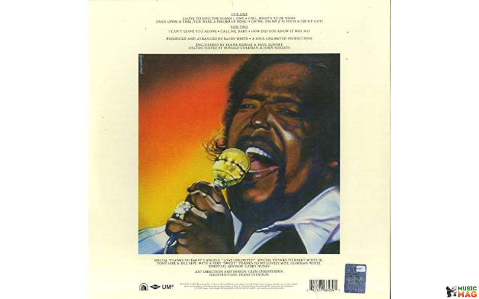 BARRY WHITE – I LOVE TO SING THE SONGS I SING 1979/2018 (0602567664307, 180 gm.) 20th CENT./EU MINT (0602567664307)