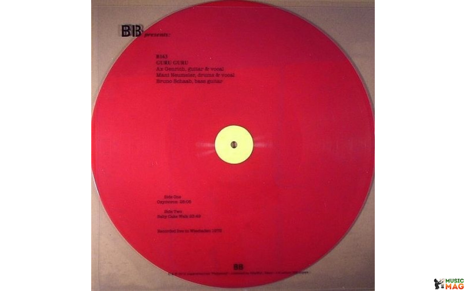 GURU GURU - LIVE IN WIESBADEN 1972 – 1073, 2012 (B164, LTD. Clear Red Vinyl) B 13/EU MINT