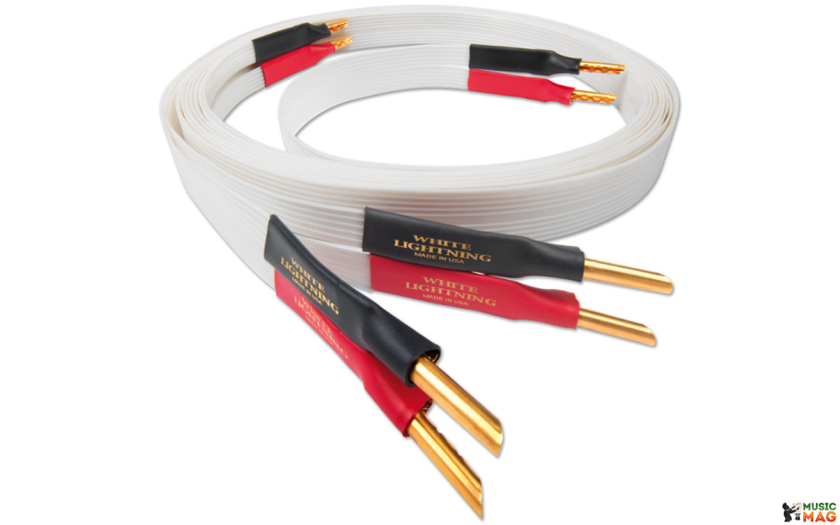 Nordost White lightning, 2x3m is terminated with low-mass Z plugs