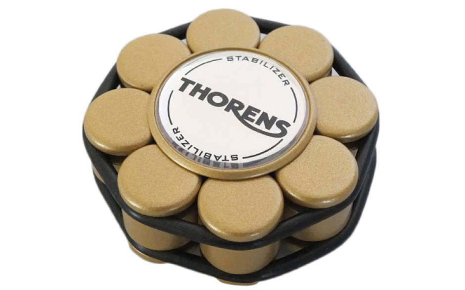 Thorens Stabilizer Golden in Wooden Box