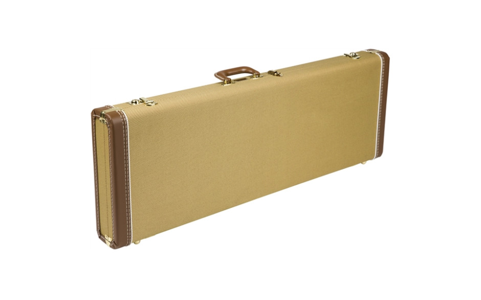 FENDER G&G DELUXE JAZZ BASS HARDSHELL CASE TWEED WITH RED POODLE PLUSH INTERIOR