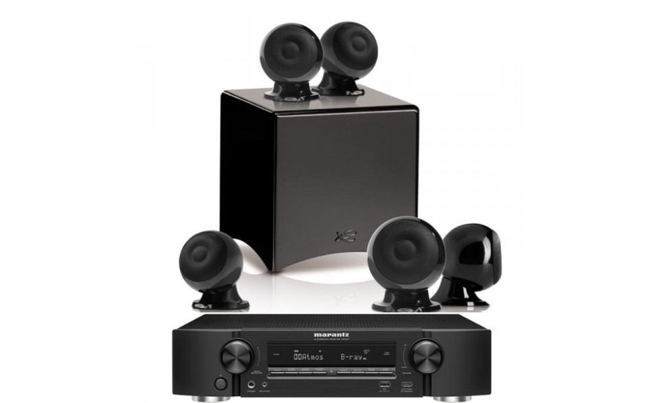 Marantz NR1609 Black + set 5.1 Cabasse Eole 3 5.1 System WS Glossy Black