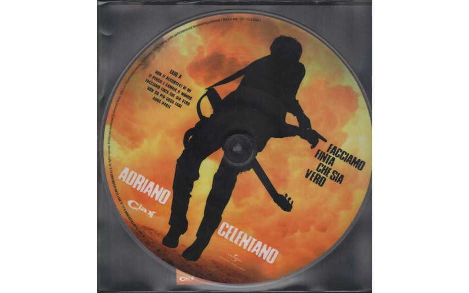 ADRIANO CELENTANO - FACCIAMO FINTA CHE SIA VERO 2011 (CLN 2098-1, Picture Disc) CLAN/ITALY MINT (3259130004717)