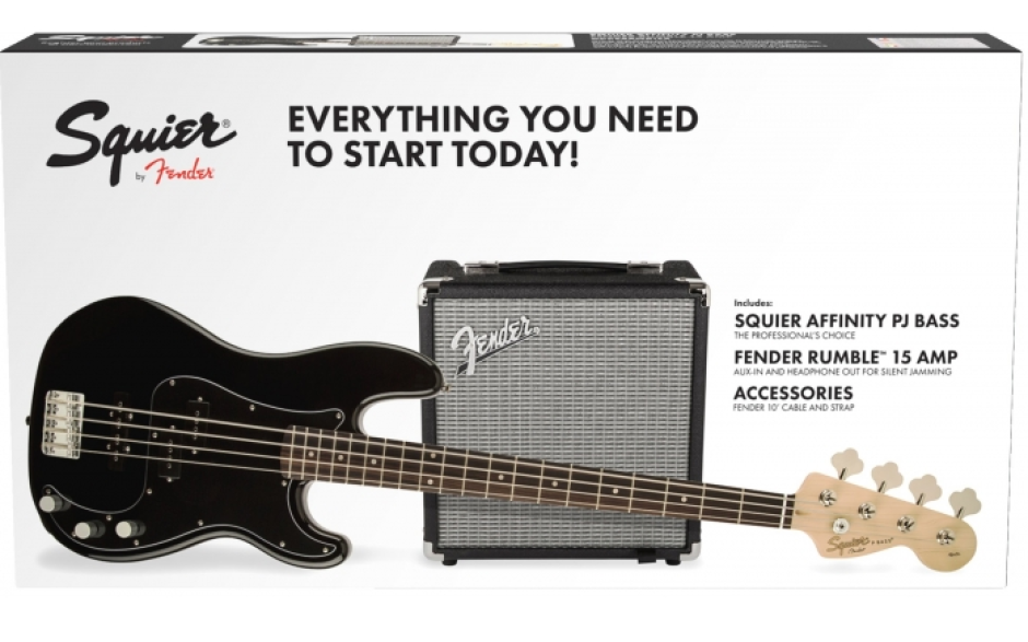 SQUIER by FENDER PJ BASS PACK BLACK