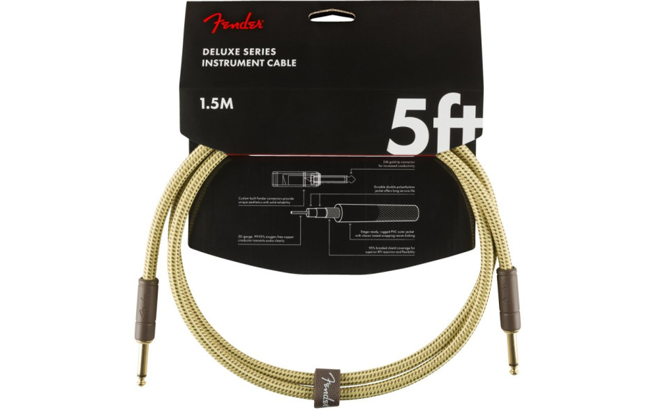 FENDER CABLE DELUXE SERIES 5' TWEED