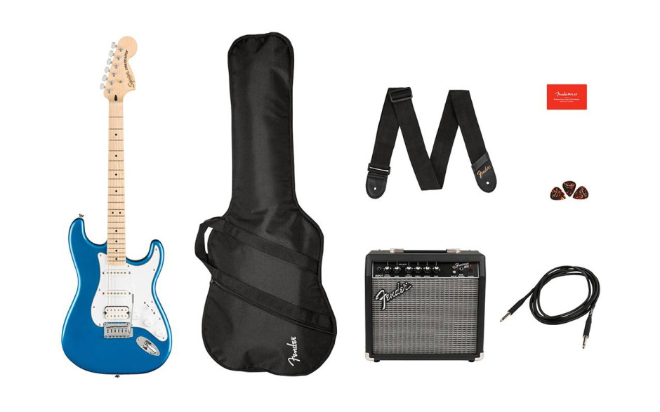 SQUIER by FENDER AFFINITY SERIES STRAT PACK HSS LAKE PLACID BLUE