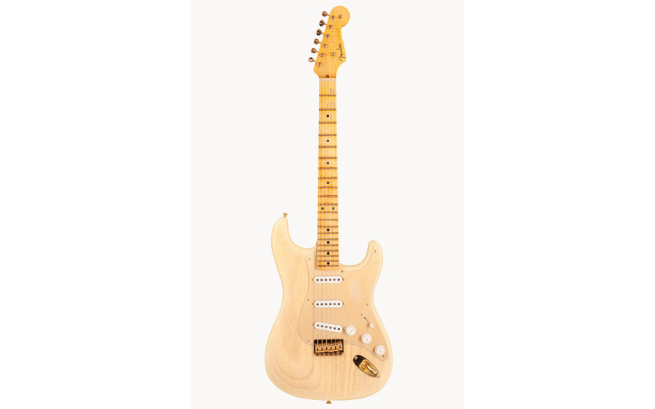 FENDER CUSTOM SHOP LIMITED EDITION '55 HARDTAIL STRATOCASTER JOURNEYMAN RELIC GOLD HARDWARE NATURAL BLONDE