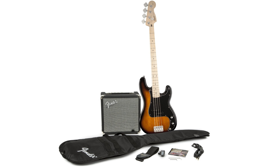 SQUIER by FENDER PJ BASS PACK BROWN SUNBURST