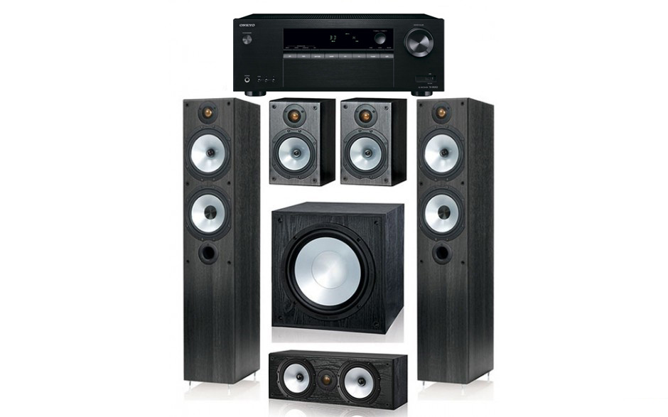 Monitor Audio MR4 и ресивер Onkyo TX-SR252