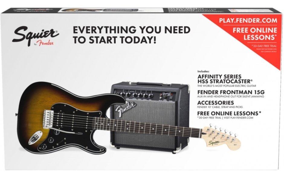 SQUIER by FENDER STRAT PACK BROWN SUNBURST